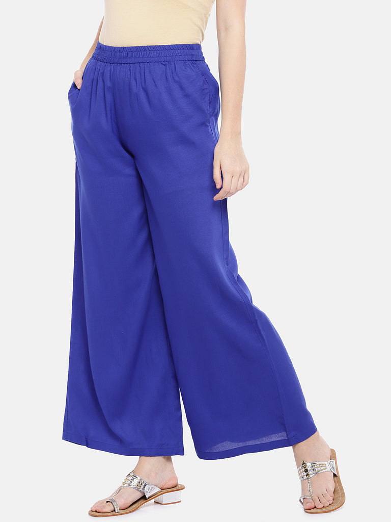 Women Pallazzo Royal Blue Pallazzo