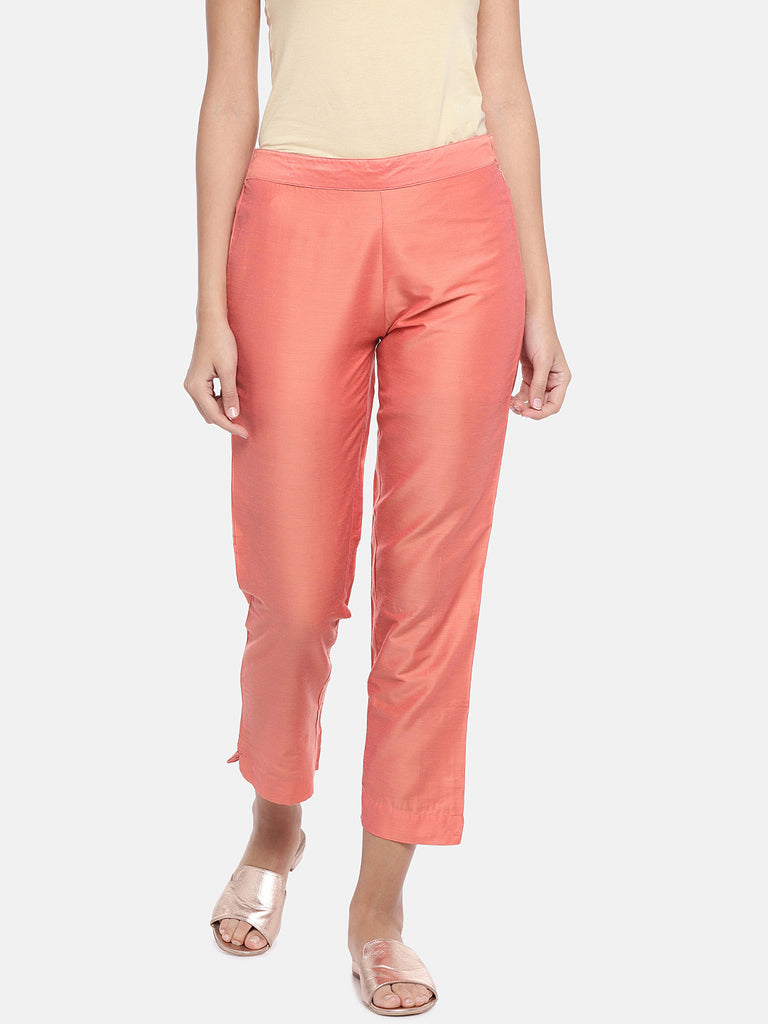Women Slim Coral Pants