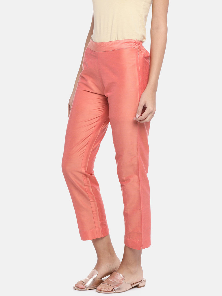 Women Slim Coral Pants