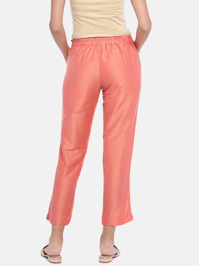 Women Slim Coral Pants
