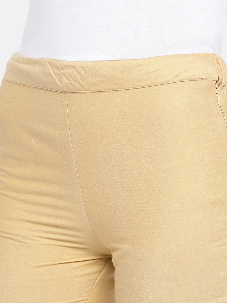 Women Slim Gold Pants