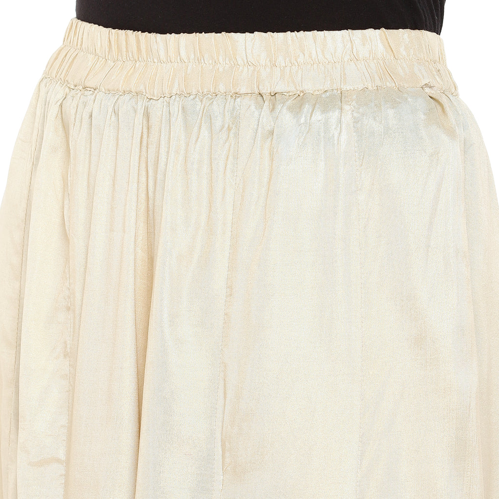 Women Flared Gold Pallazzo