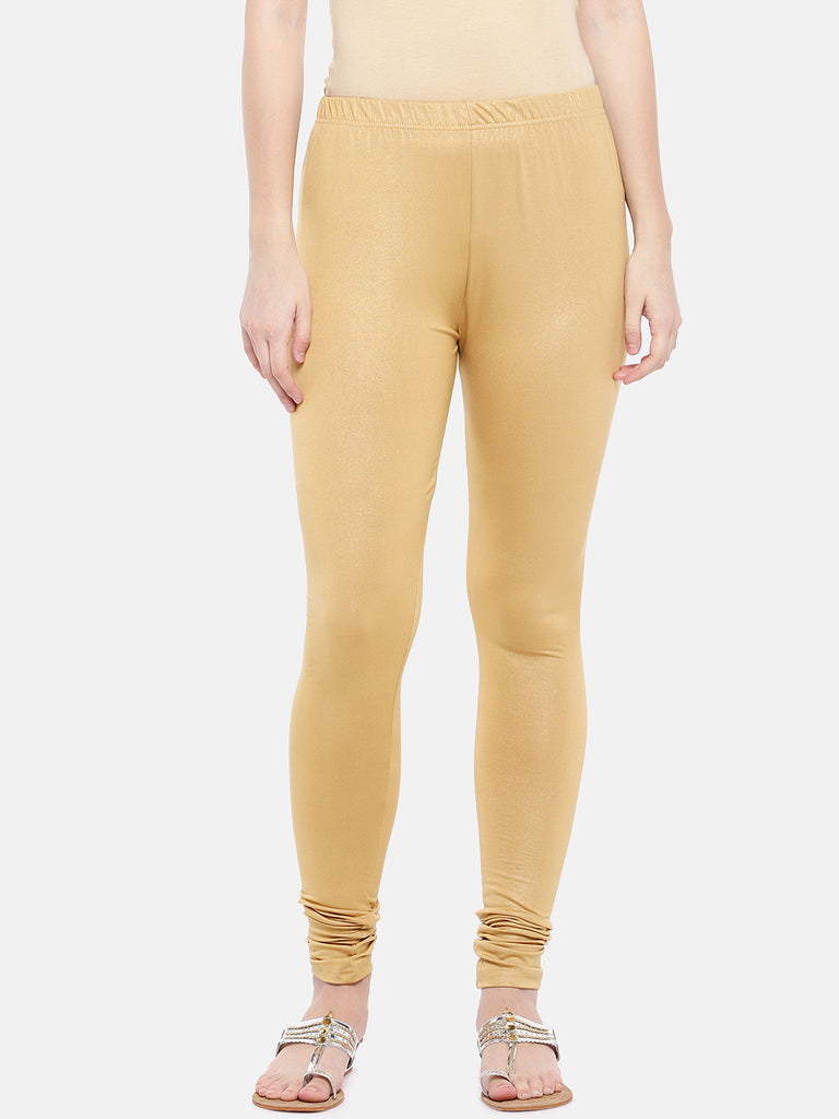 Core Women Churidar Dark Gold Leggings