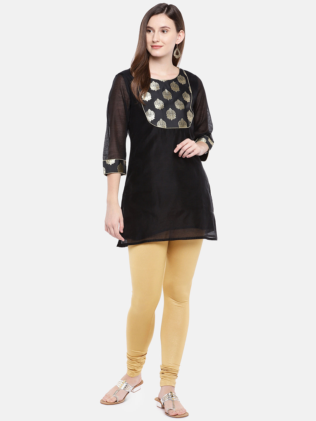 Core Women Churidar Dark Gold Leggings