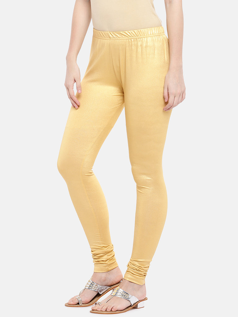 Women's Gold Blended  Leggings