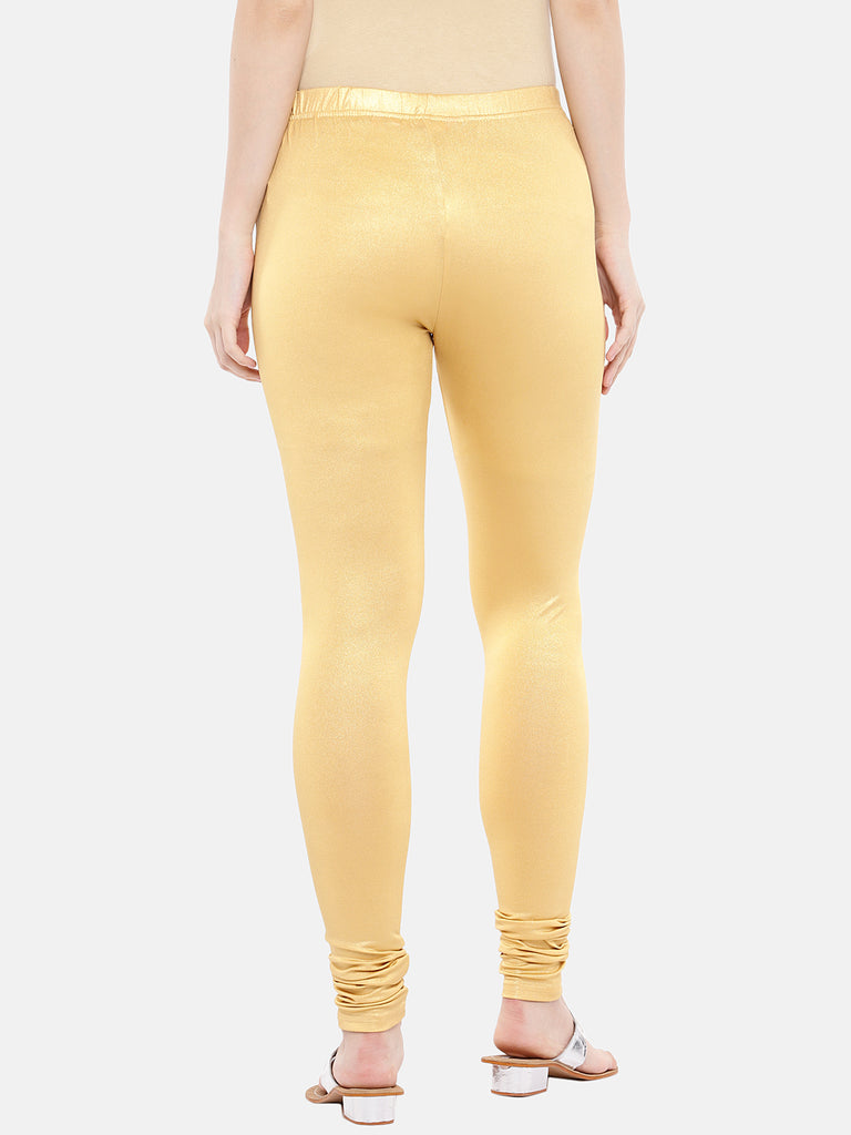 Women's Gold Blended  Leggings