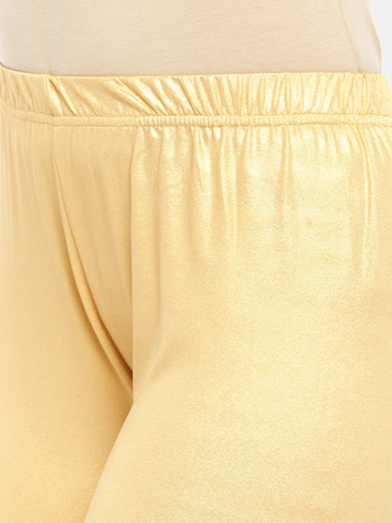 Women's Gold Blended  Leggings