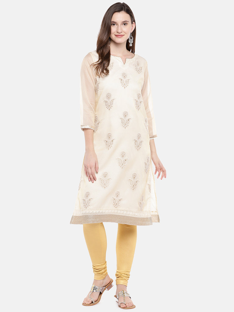 Women's Gold Blended  Leggings