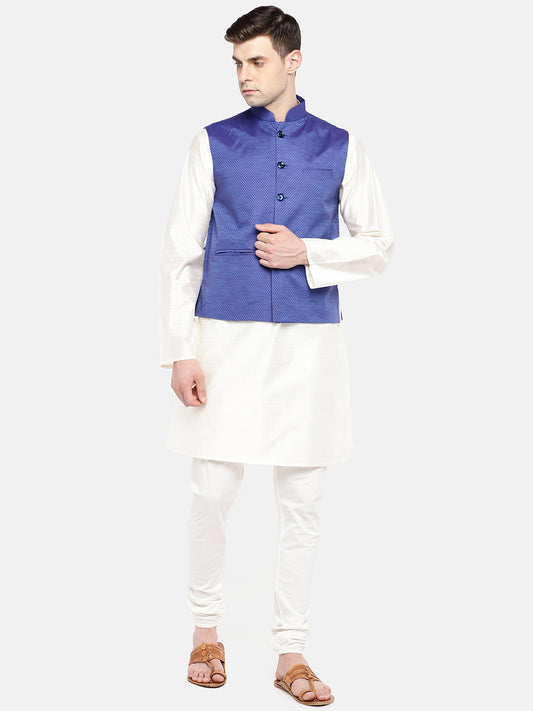 Men Straight Sleeveless Blue Jackets
