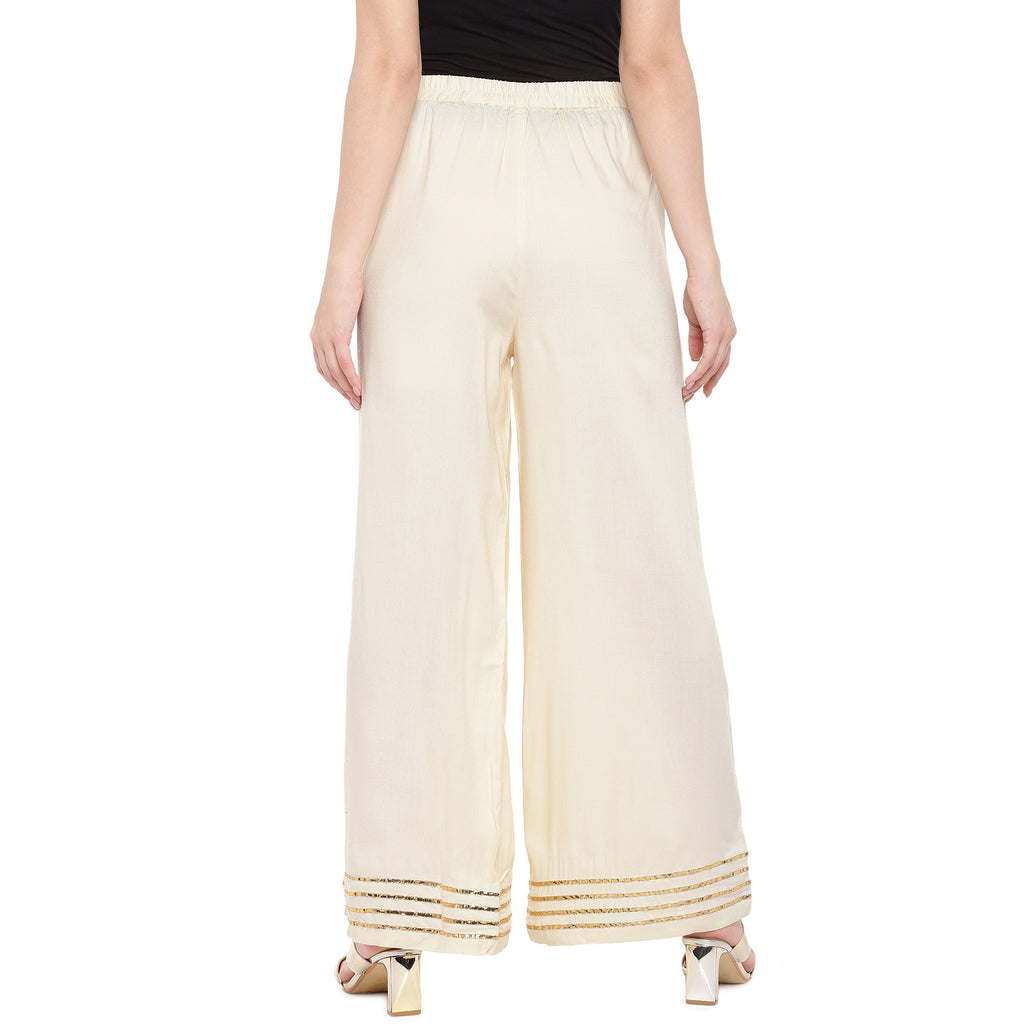 Women Pallazzo Cream Pallazzo