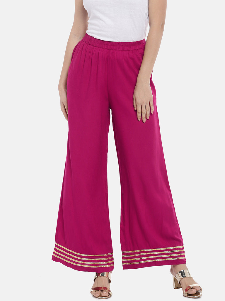 Women Pallazzo Fuchsia Pallazzo
