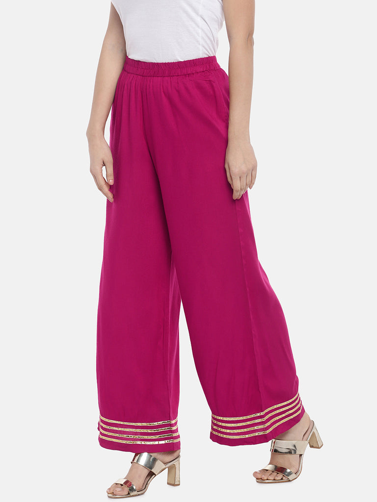 Women Pallazzo Fuchsia Pallazzo