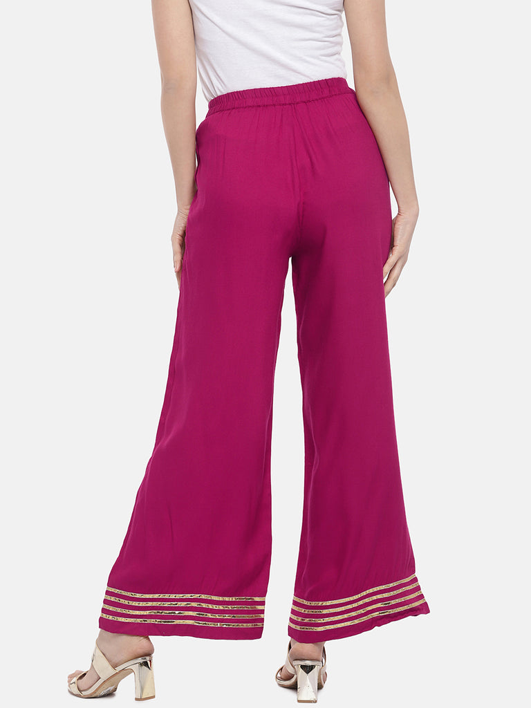 Women Pallazzo Fuchsia Pallazzo