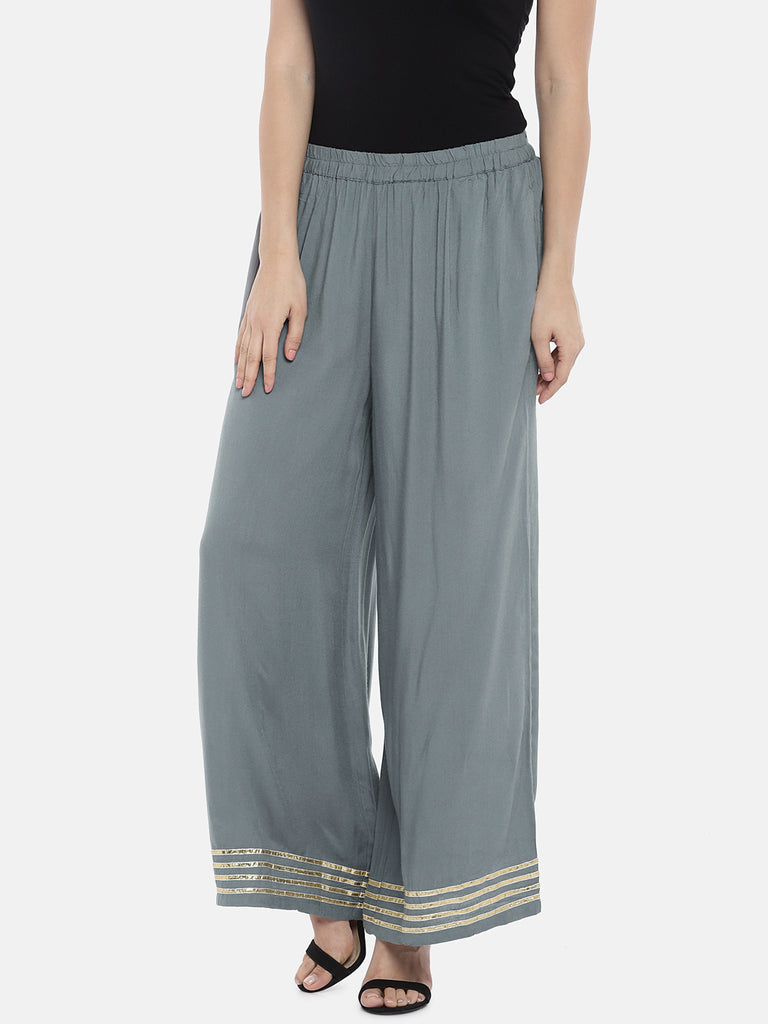 Women Pallazzo Grey Pallazzo