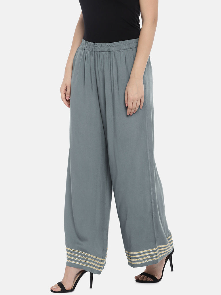 Women Pallazzo Grey Pallazzo