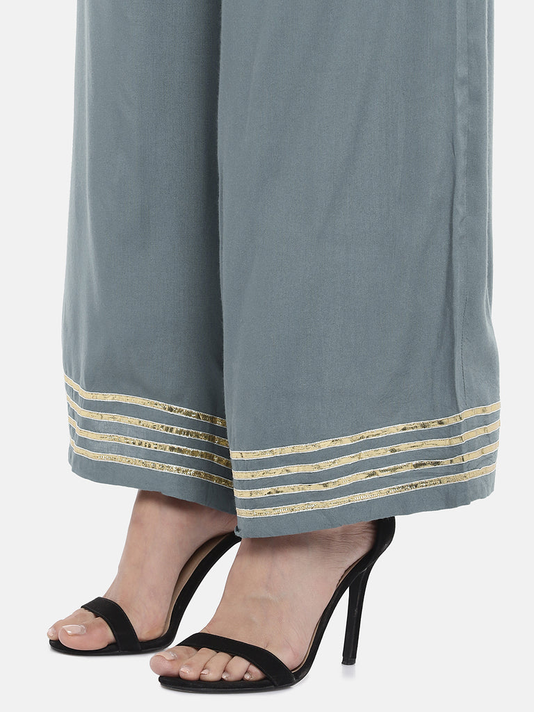 Women Pallazzo Grey Pallazzo