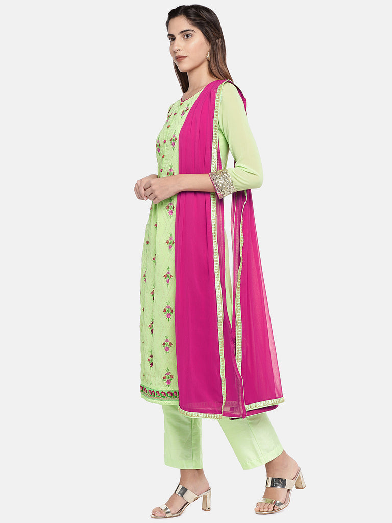 Women Straight Elbow Sleeve Mint Skd
