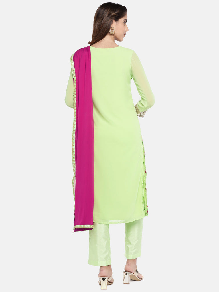 Women Straight Elbow Sleeve Mint Skd