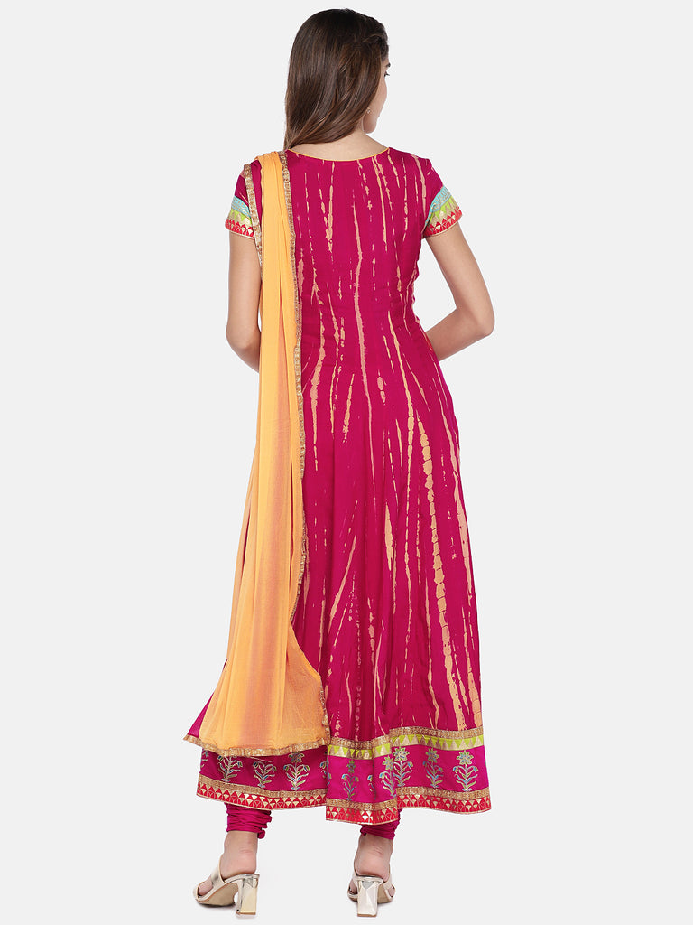 Women Kalidar Elbow Sleeve Fuschia Skd