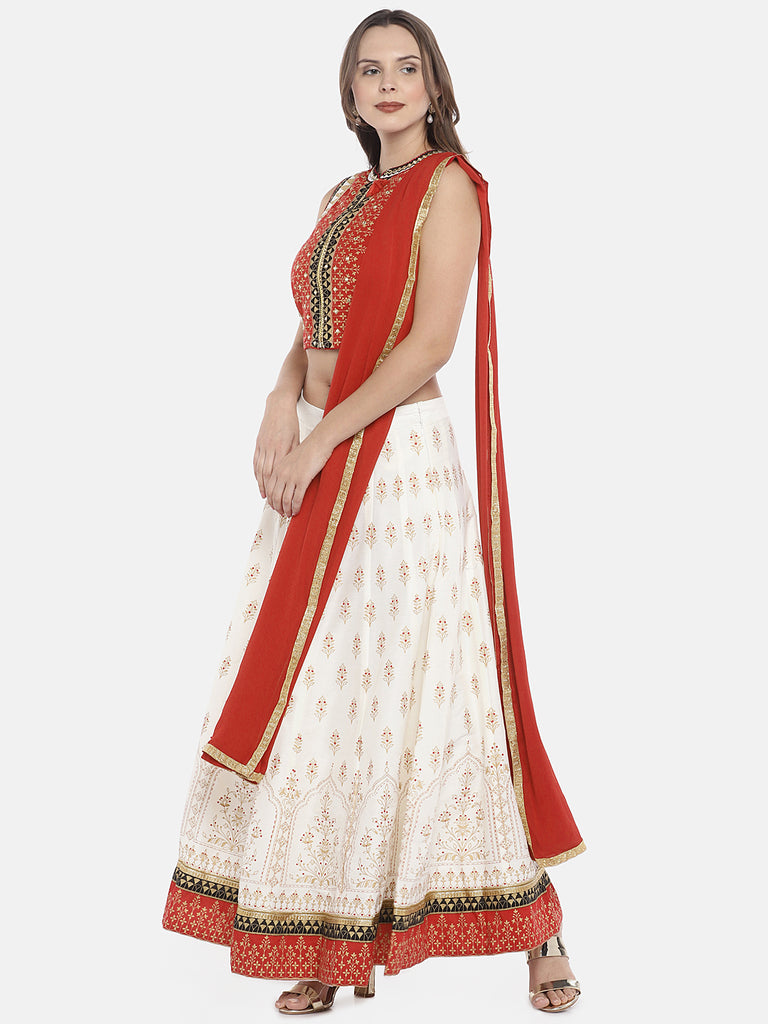 Women Kalidar Sleeveless Off White Skd