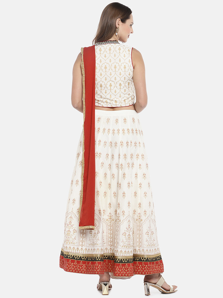 Women Kalidar Sleeveless Off White Skd
