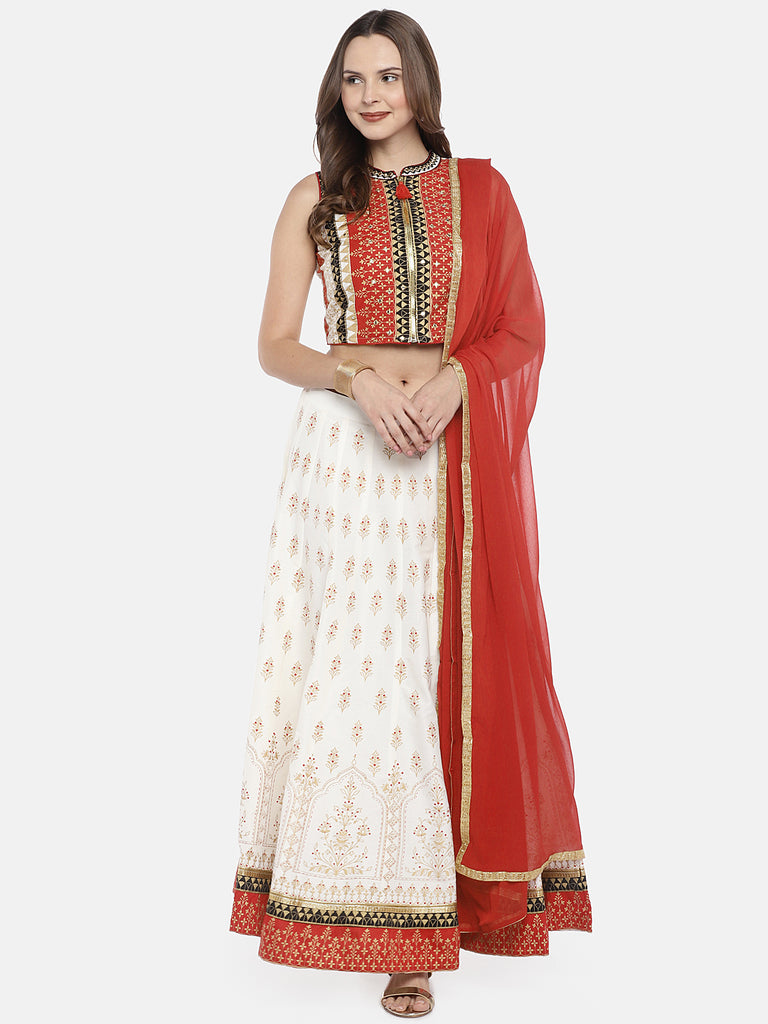 Women Kalidar Sleeveless Off White Skd