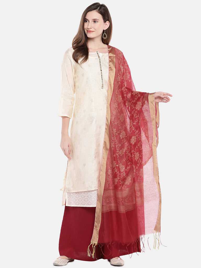 Women Dupatta Red Dupatta