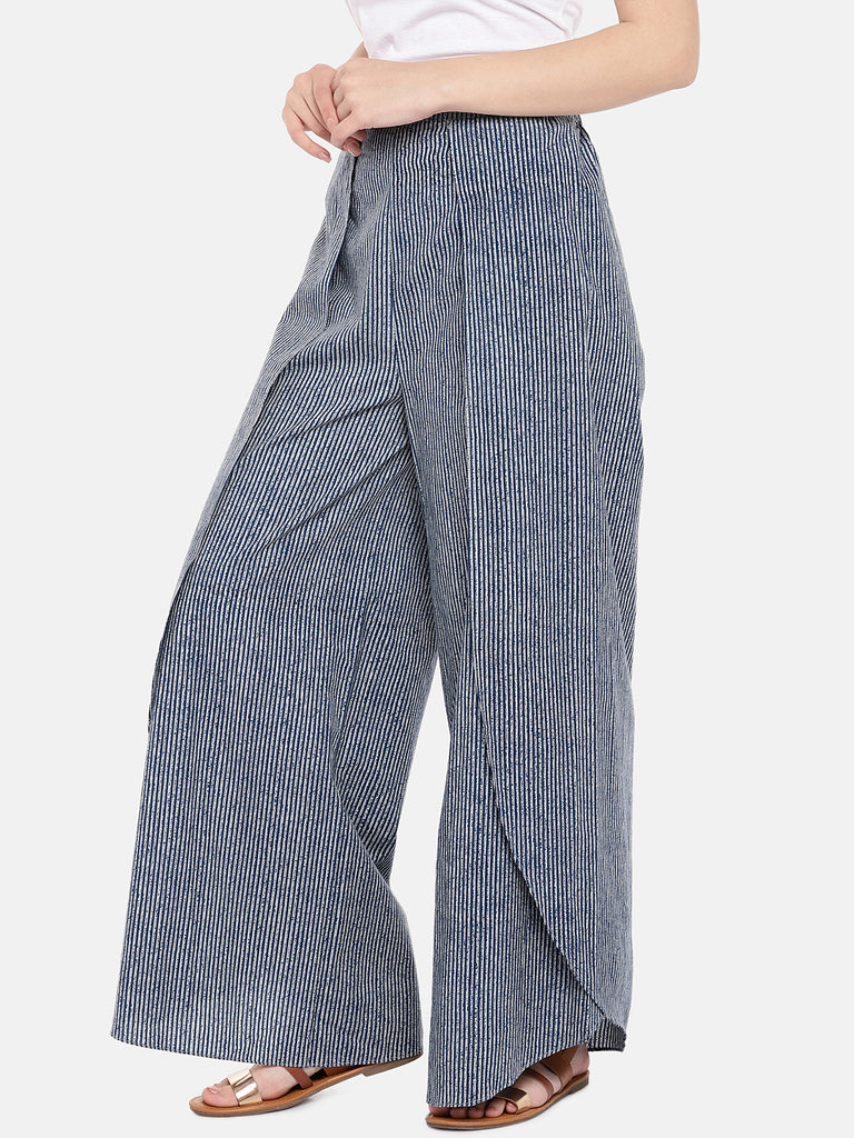 Women Pallazzo Navy Pallazzo