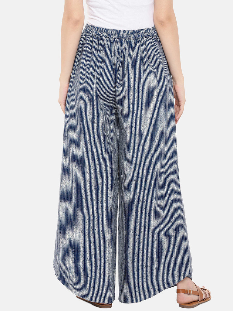 Women Pallazzo Navy Pallazzo