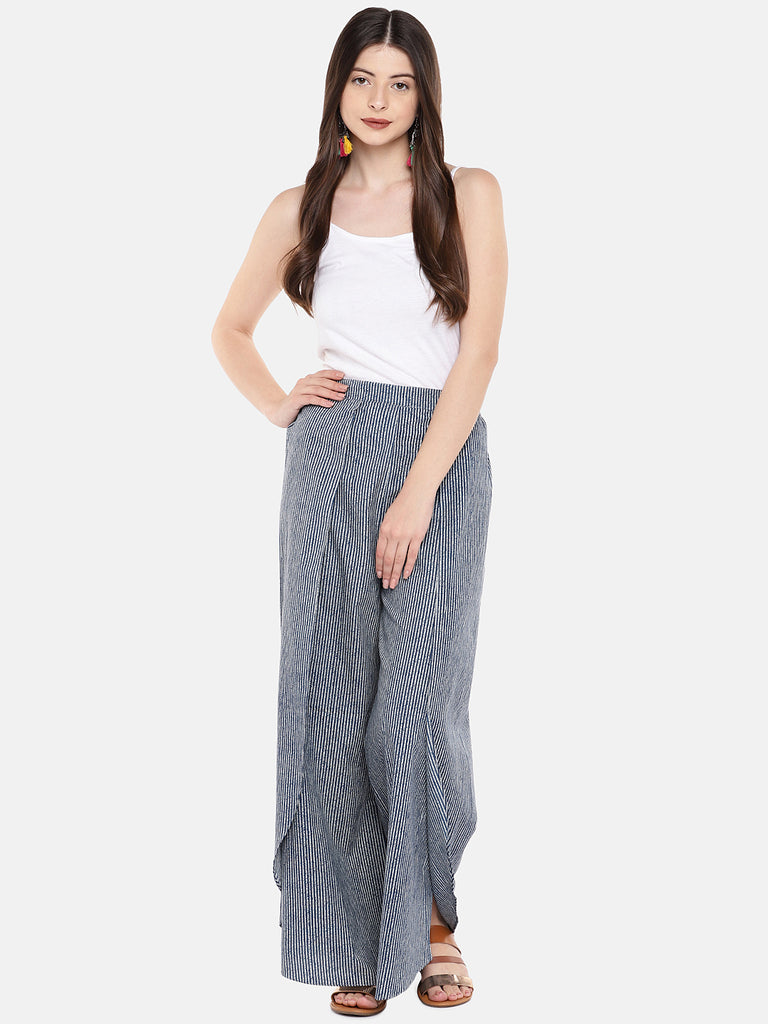 Women Pallazzo Navy Pallazzo