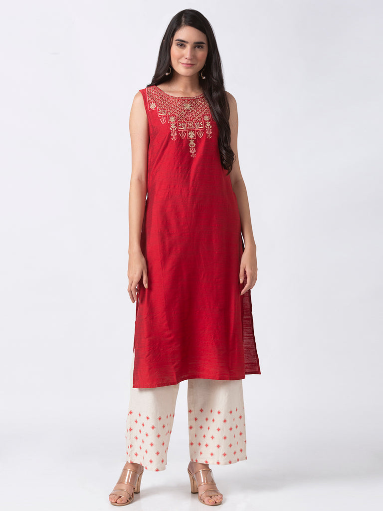 Women Flared Off White Pallazzo