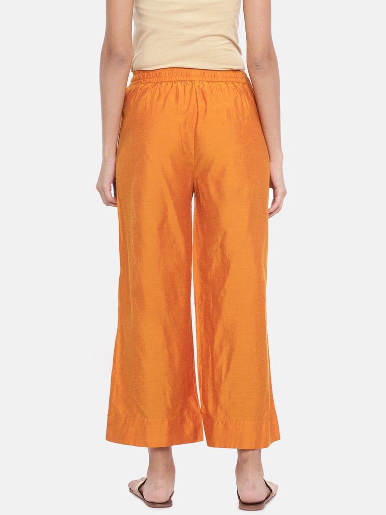 Women Straight Orange Pallazzo