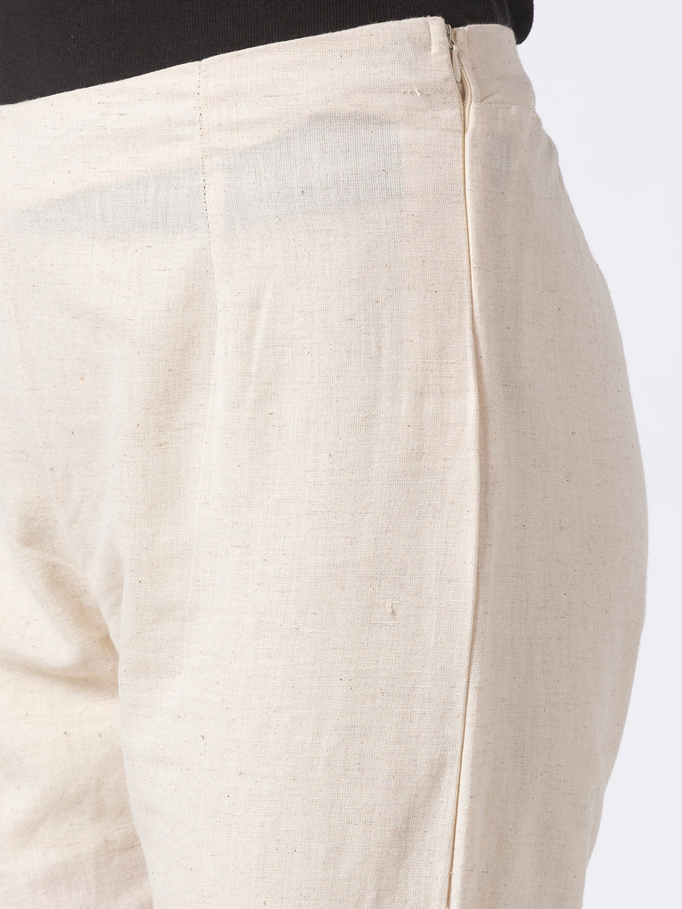 Women Straight Off White Pants