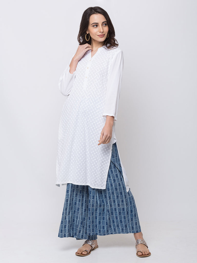 Women Flared Indigo Pallazzo