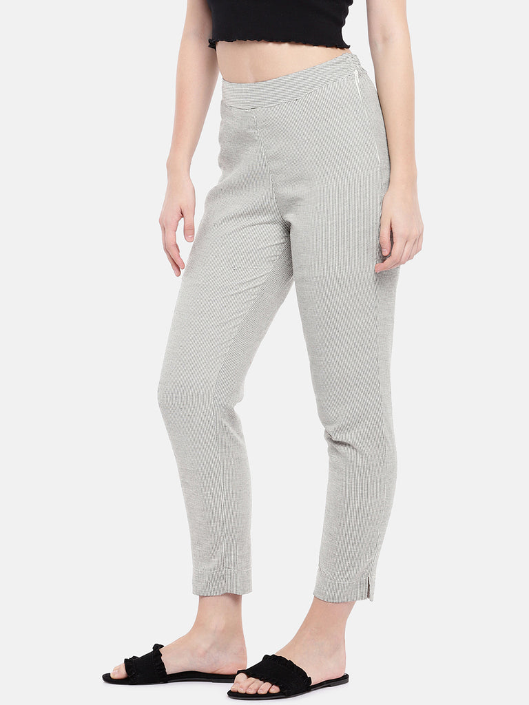 Women Straight Ecru Pants