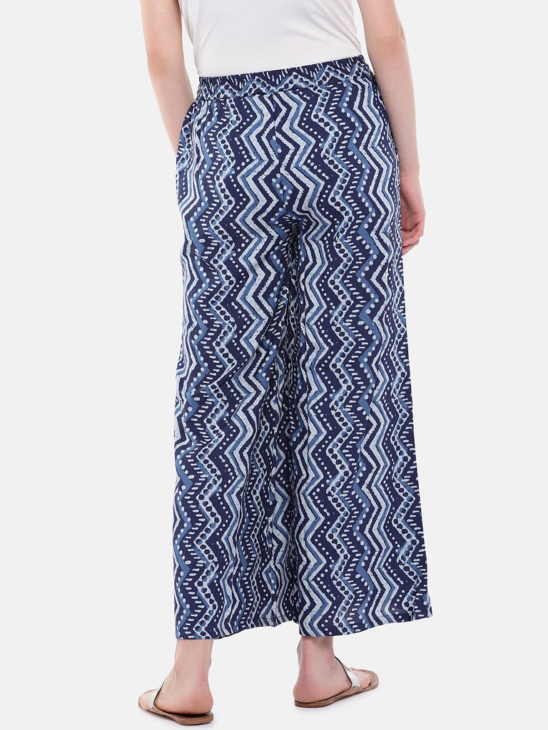 Women Flared Indigo Pallazzo