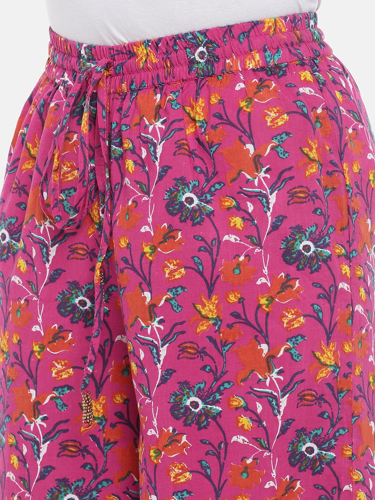 Women Straight Pink Pallazzo
