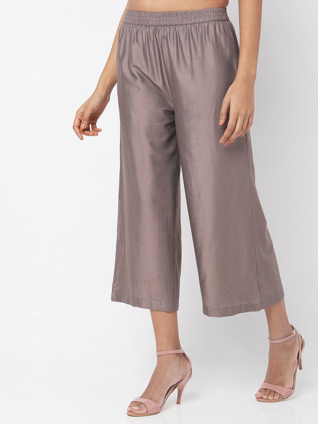Women's Grey Gadhwaal Solid Palazzo