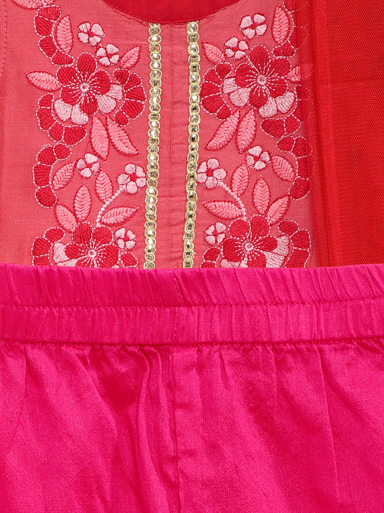 Kids Girls Kalidar Sleeveless Peach Skd