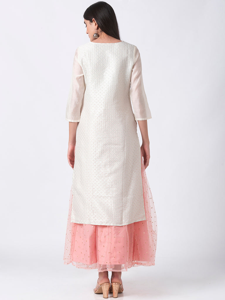 Women Straight White Kurta