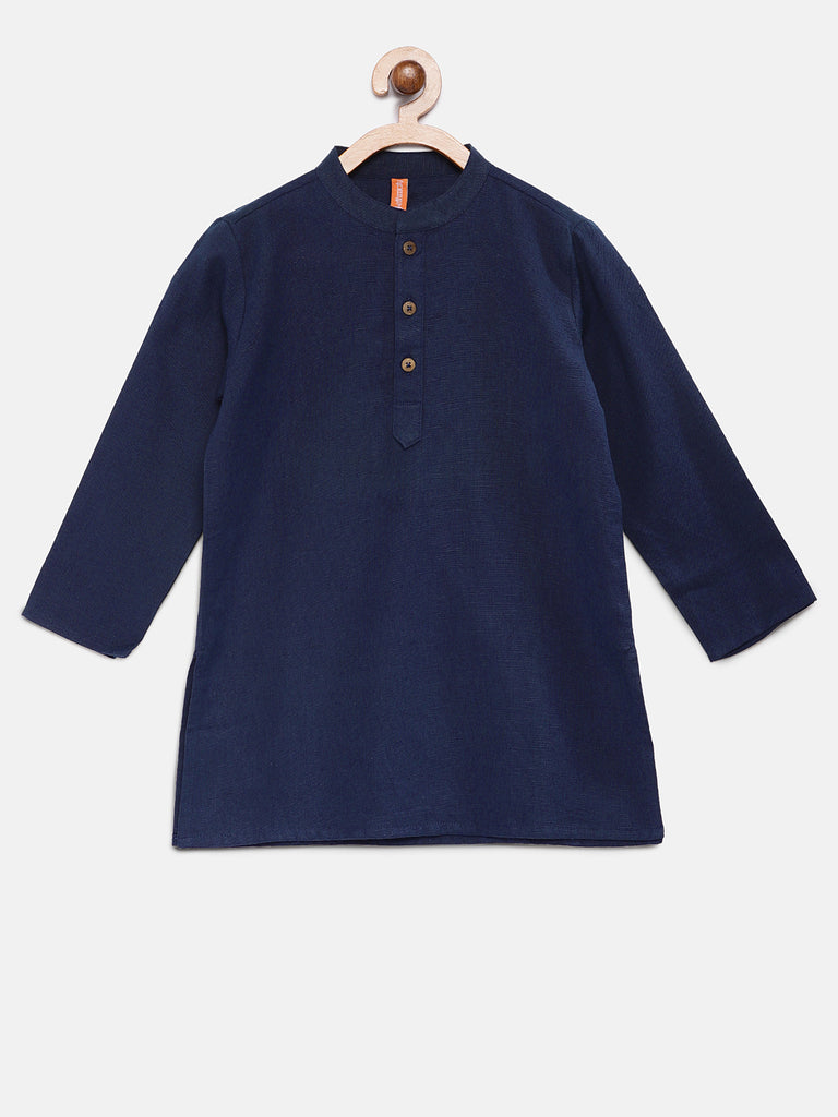 Kids Boys Straight Full Sleeve Blue Kpj Set