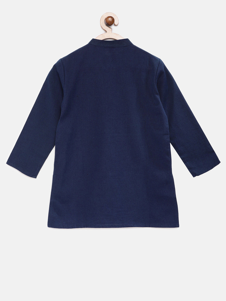 Kids Boys Straight Full Sleeve Blue Kpj Set