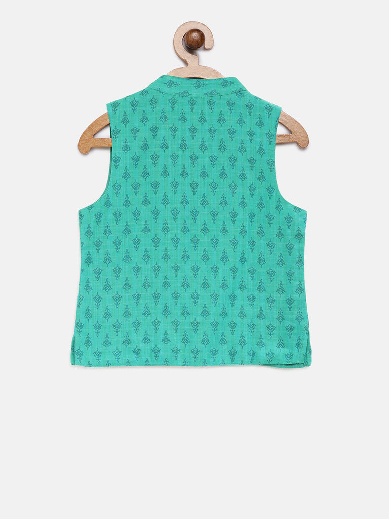 Kids Boys Straight Full Sleeve Blue Kpj Set