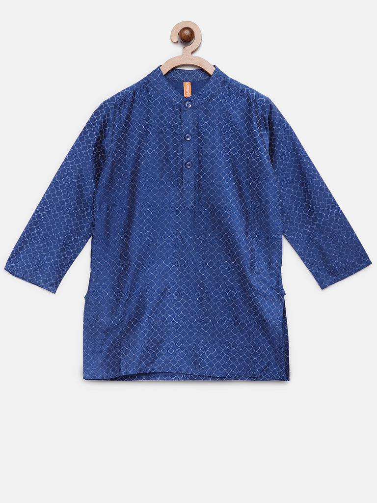 Kids Boys Straight Full Sleeve Navy Kp Set