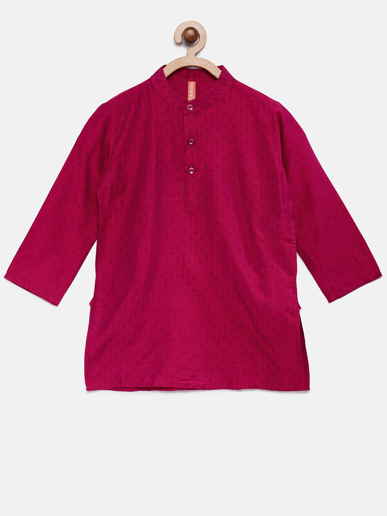 Kids Boys Straight Full Sleeve Maroon Kp Set