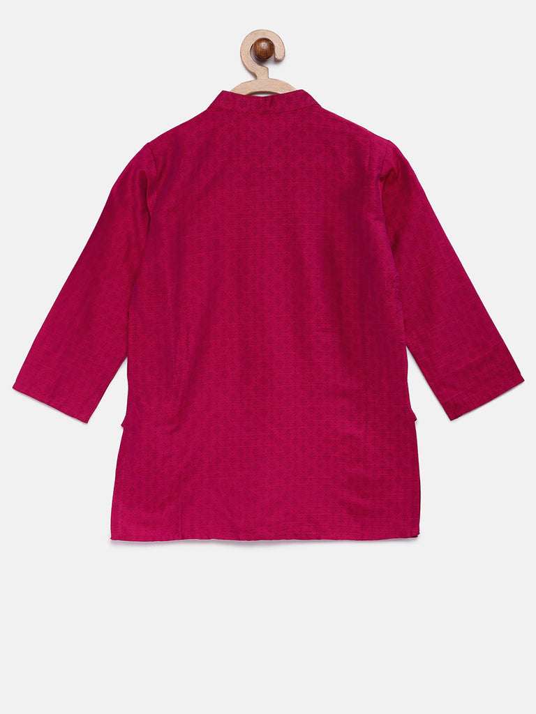 Kids Boys Straight Full Sleeve Maroon Kp Set