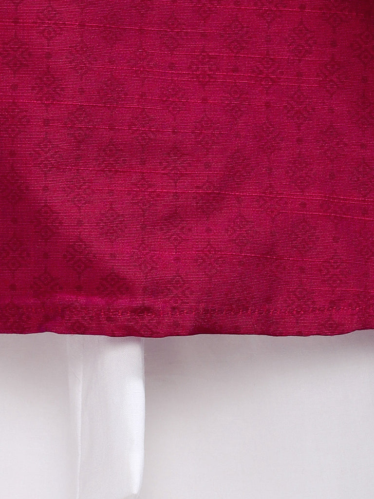 Kids Boys Straight Full Sleeve Maroon Kp Set