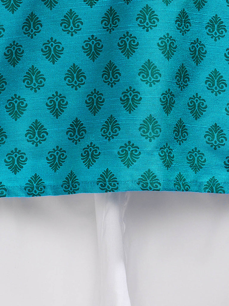 Kids Boys Straight Full Sleeve Teal Kp Set