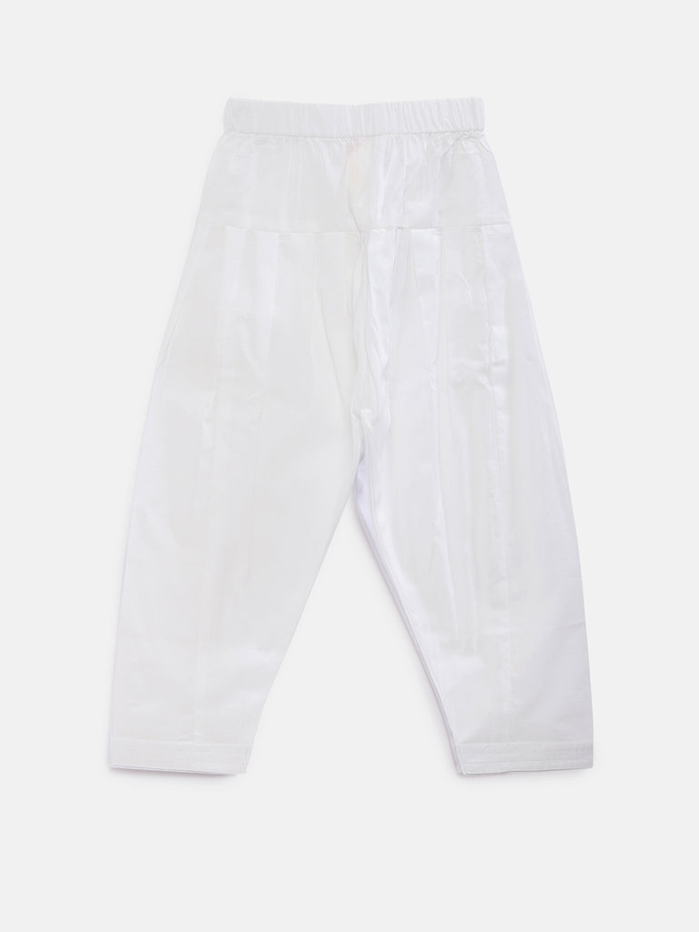 Kids Boys Straight Full Sleeve White Kp Set