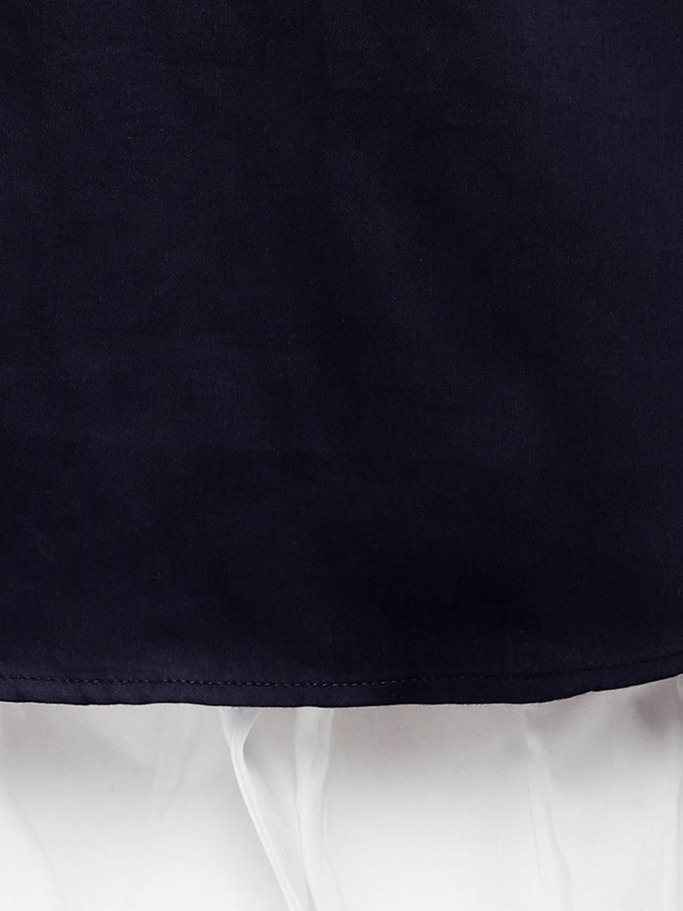 Kids Boys Straight Full Sleeve Navy Kp Set